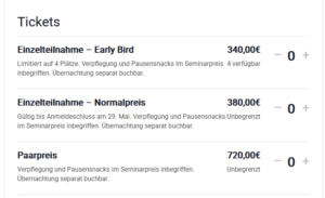Ticket Preise Magnetische Liebe im Feld des Eros